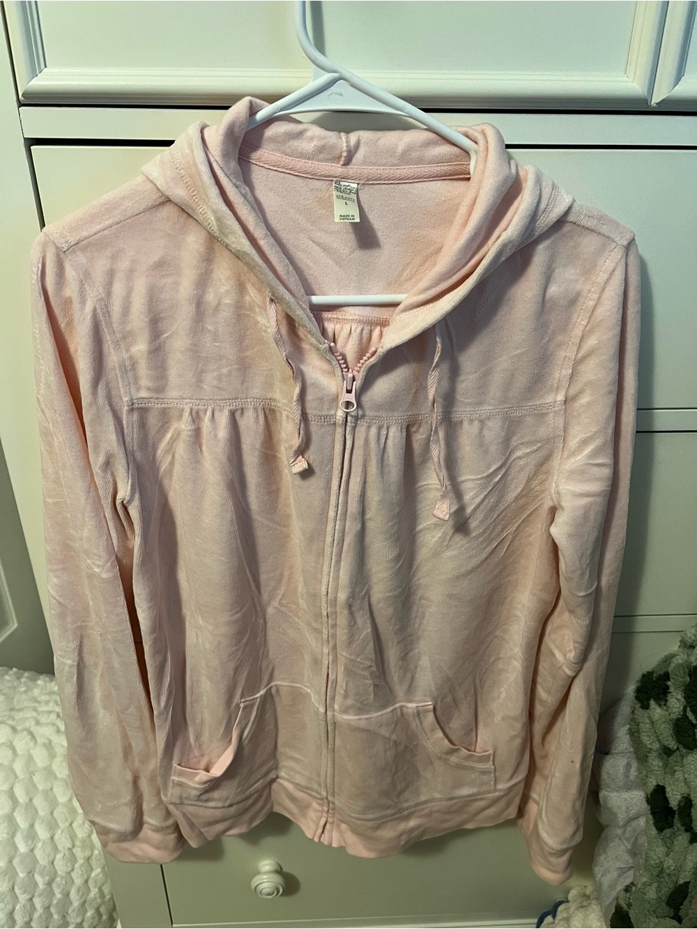 Old Navy Light Pink Zip-Up Hoodie Sweatshirt
